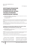 Научная статья на тему 'ИНТЕГРАЦИЯ ИТАЛЬЯНСКИХ ПОПУЛИСТСКИХ ПАРТИЙ В ПОЛИТИЧЕСКУЮ СИСТЕМУ: УЧАСТИЕ В РАЗРАБОТКЕ ИЗБИРАТЕЛЬНЫХ ЗАКОНОВ'