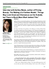 Научная статья на тему 'Interview with Ashley Mears, author of Pricing beauty: the Making of a fashion model: “things may look great and glamorous on the outside, but there is much more work behind this”'