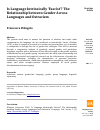 Научная статья на тему 'Is Language Intrinsically ‘Fascist’? The Relationship between Gender Across Languages and Ostracism'