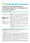 Научная статья на тему 'Is there any relationship between hematologic parameters and presbycusis in geriatric patients?'