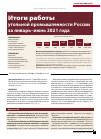 Научная статья на тему 'ИТОГИ РАБОТЫ УГОЛЬНОЙ ПРОМЫШЛЕННОСТИ РОССИИ ЗА ЯНВАРЬ-ИЮНЬ 2021 ГОДА'