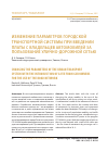Научная статья на тему 'ИЗМЕНЕНИЕ ПАРАМЕТРОВ ГОРОДСКОЙ ТРАНСПОРТНОЙ СИСТЕМЫ ПРИ ВВЕДЕНИИ ПЛАТЫ С ВЛАДЕЛЬЦЕВ АВТОМОБИЛЕЙ ЗА ПОЛЬЗОВАНИЕ УЛИЧНО-ДОРОЖНОЙ СЕТЬЮ'