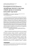 Научная статья на тему 'Конкурентоспособность продукции лесного сектора: новые уроки из анализа внешней торговли'