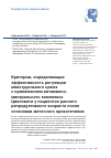 Научная статья на тему 'Критерии, определяющие эффективность регуляции менструального цикла с применением витаминно-минерального комплекса Цикловита у пациенток раннего репродуктивного возраста после остановки маточного кровотечения'