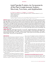 Научная статья на тему 'Lipid transfer proteins as components of the plant innate immune system: structure, functions, and applications'