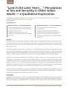 Научная статья на тему '“LOVE IN THE LATER YEARS…”: PERCEPTIONS OF SEX AND SEXUALITY IN OLDER INDIAN ADULTS - A QUALITATIVE EXPLORATION'