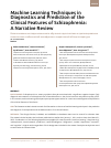 Научная статья на тему 'Machine Learning Techniques in Diagnostics and Prediction of the Clinical Features of Schizophrenia: A Narrative Review'