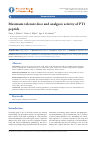 Научная статья на тему 'Maximum tolerant dose and analgesic activity of pt1 peptide'