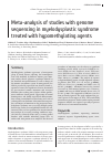 Научная статья на тему 'Meta-analysis of studies with genome sequencing in myelodysplastic syndrome treated with hypomethylating agents'