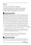 Научная статья на тему 'Методологические подходы к интериоризации профессионально-ориентированных знаний в процессе подготовки социальных педагогов'