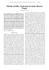 Научная статья на тему 'Mobile ad-hoc networks security review paper'