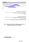 Научная статья на тему 'Модель динамической среды информационных угроз кредитно-финансового учреждения'