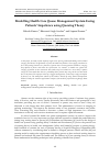 Научная статья на тему 'Modelling Health Care Queue Management System Facing Patients’ Impatience using Queuing Theory'