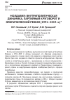 Научная статья на тему 'Молдавия: внутриполитическая динамика, партийный круговорот и олигархический Режим (1991-2019 гг. )'