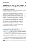 Научная статья на тему 'Molecular Characterization of Chicken Anaemia Virus Circulating in Commercial Poultry Flocks in Egypt during 2020'