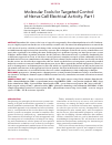 Научная статья на тему 'MOLECULAR TOOLS FOR TARGETED CONTROL OF NERVE CELL ELECTRICAL ACTIVITY. PART I'