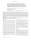 Научная статья на тему 'Monitoring of the zeta potential of human cells upon reduction in their viability and interaction with polymers'