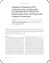 Научная статья на тему 'MUTATION OF RESIDUE βF71 OF ESCHERICHIA COLI PENICILLIN ACYLASE RESULTS IN ENHANCED ENANTIOSELECTIVITY AND IMPROVED CATALYTIC PROPERTIES'