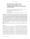 Научная статья на тему 'Mycobacterium tuberculosis transcriptome profiling in mice with genetically different susceptibility to tuberculosis'