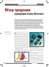 Научная статья на тему 'Обзор продукции корпорации Cosmo Electronics'