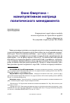 Научная статья на тему 'Окно Овертона - манипулятивная матрица политического менеджмента'