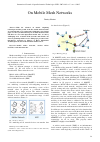 Научная статья на тему 'On mobile mesh networks'