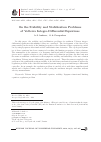 Научная статья на тему 'ON THE STABILITY AND STABILIZATION PROBLEMS OF VOLTERRA INTEGRO-DIﬀERENTIAL EQUATIONS'