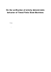 Научная статья на тему 'On the verification of strictly deterministic behavior of timed finite state Machines'