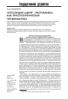 Научная статья на тему 'Оппозиция «Центр республики» как этнополитическая проблематика'