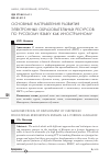 Научная статья на тему 'Основные направления развития электронных образовательных ресурсов по русскому языку как иностранному'