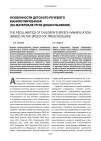 Научная статья на тему 'Особенности детского речевого манипулирования (на материале речи дошкольников)'