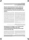 Научная статья на тему 'Оценка изменений рыночной стоимости жилой недвижимости в зоне введенной в эксплуатацию транспортной развязки внутригородской платной автомобильной дороги'