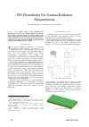 Научная статья на тему 'PIN Photodiodes For Gamma Radiation Measurements'