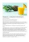 Научная статья на тему 'Pineapple juice a healing drink of health and longevity'