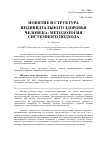 Научная статья на тему 'Понятие и структура индивидуального здоровья человека: методология системного подхода'