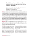 Научная статья на тему 'Possibilities for using pluripotent stem cells for restoring damaged eye retinal pigment epithelium'