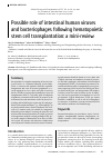 Научная статья на тему 'POSSIBLE ROLE OF INTESTINAL HUMAN VIRUSES AND BACTERIOPHAGES FOLLOWING HEMATOPOIETIC STEM CELL TRANSPLANTATION: A MINI-REVIEW'