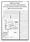 Научная статья на тему 'Применение логистических принципов на отдельных этапах доставки грузов получателю'