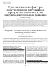 Научная статья на тему 'Прогностические факторы восстановления нарушенных в результате ишемического инсульта двигательных функций'