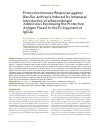 Научная статья на тему 'Protective immune response against Bacillus anthracis induced by intranasal introduction of a recombinant adenovirus expressing the protective antigen fused to the Fc-fragment of IgG2a'