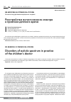 Научная статья на тему 'Расстройства аутистического спектра в практике детского врача'