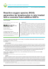 Научная статья на тему 'Reactive oxygen species (ROS) generation by lymphocytes in rats treated with a common food additive E407a'