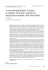 Научная статья на тему 'Самоопределение курдов в Сирии: истоки, формы и международные перспективы'