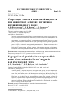 Научная статья на тему 'СЕГРЕГАЦИЯ ЧАСТИЦ В МАГНИТНОЙ ЖИДКОСТИ ПРИ СОВМЕСТНОМ ДЕЙСТВИИ МАГНИТНОГО И ГРАВИТАЦИОННОГО ПОЛЕЙ'