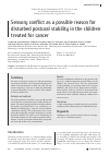 Научная статья на тему 'SENSORY CONFLICT AS A POSSIBLE REASON FOR DISTURBED POSTURAL STABILITY IN THE CHILDREN TREATED FOR CANCER'