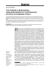 Научная статья на тему 'Состояние и динамика образовательного потенциала России и развитых стран'