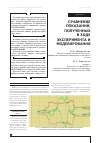 Научная статья на тему 'Сравнение показаний, полученных в ходе эксперимента и моделирования'