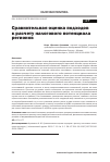 Научная статья на тему 'Сравнительная оценка подходов к расчету налогового потенциала регионов'