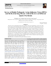 Научная статья на тему 'Survey of Highly Pathogenic Avian Influenza Virus (H5N1) and Its Reoccurring Threat: A Brief Review on Different Quails Worldwide'