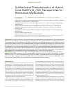 Научная статья на тему 'Synthesis and Characterization of hybrid core-shell Fe3O4/SiO2 nanoparticles for biomedical applications'